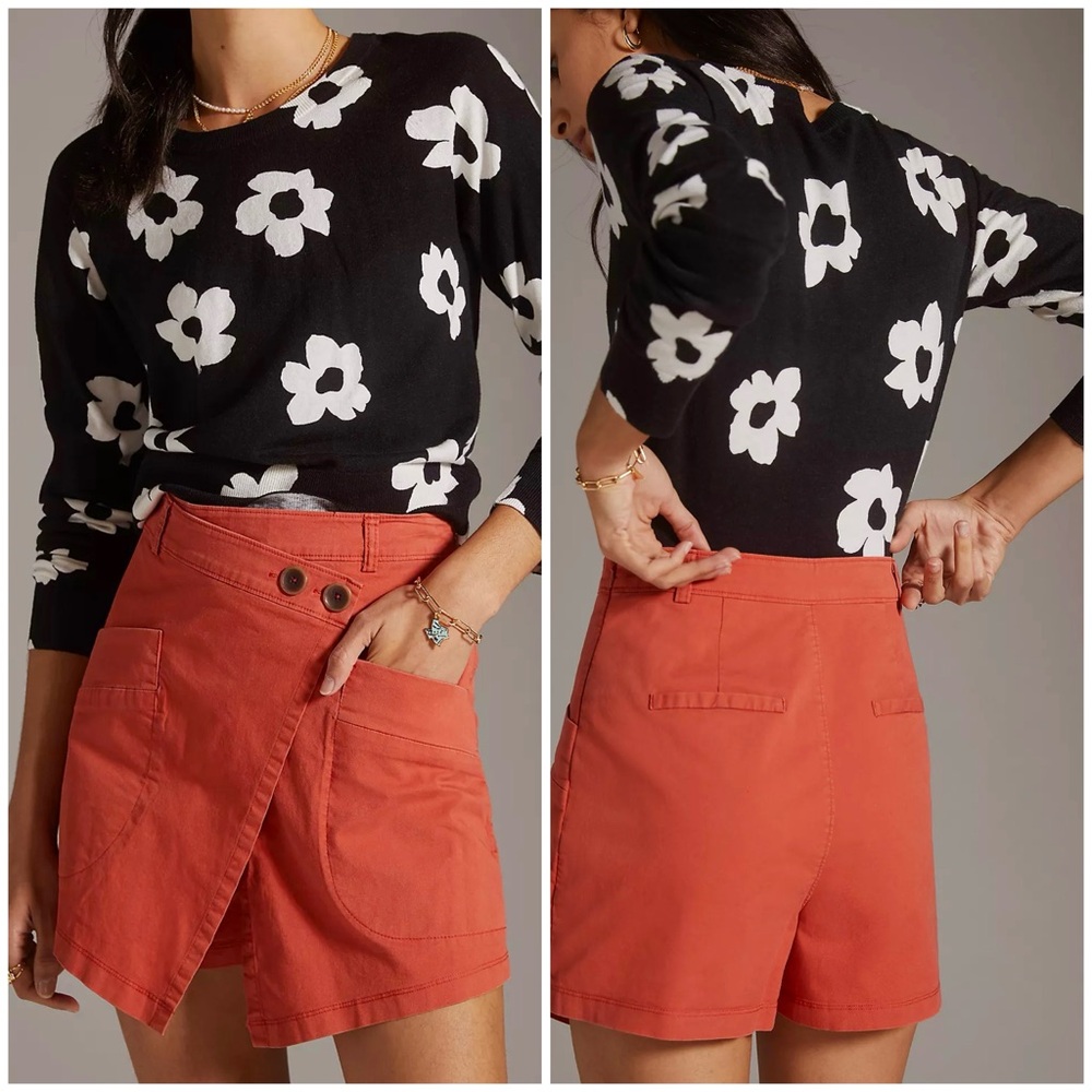 NWT By Anthropologie Crossover Mini Skirt